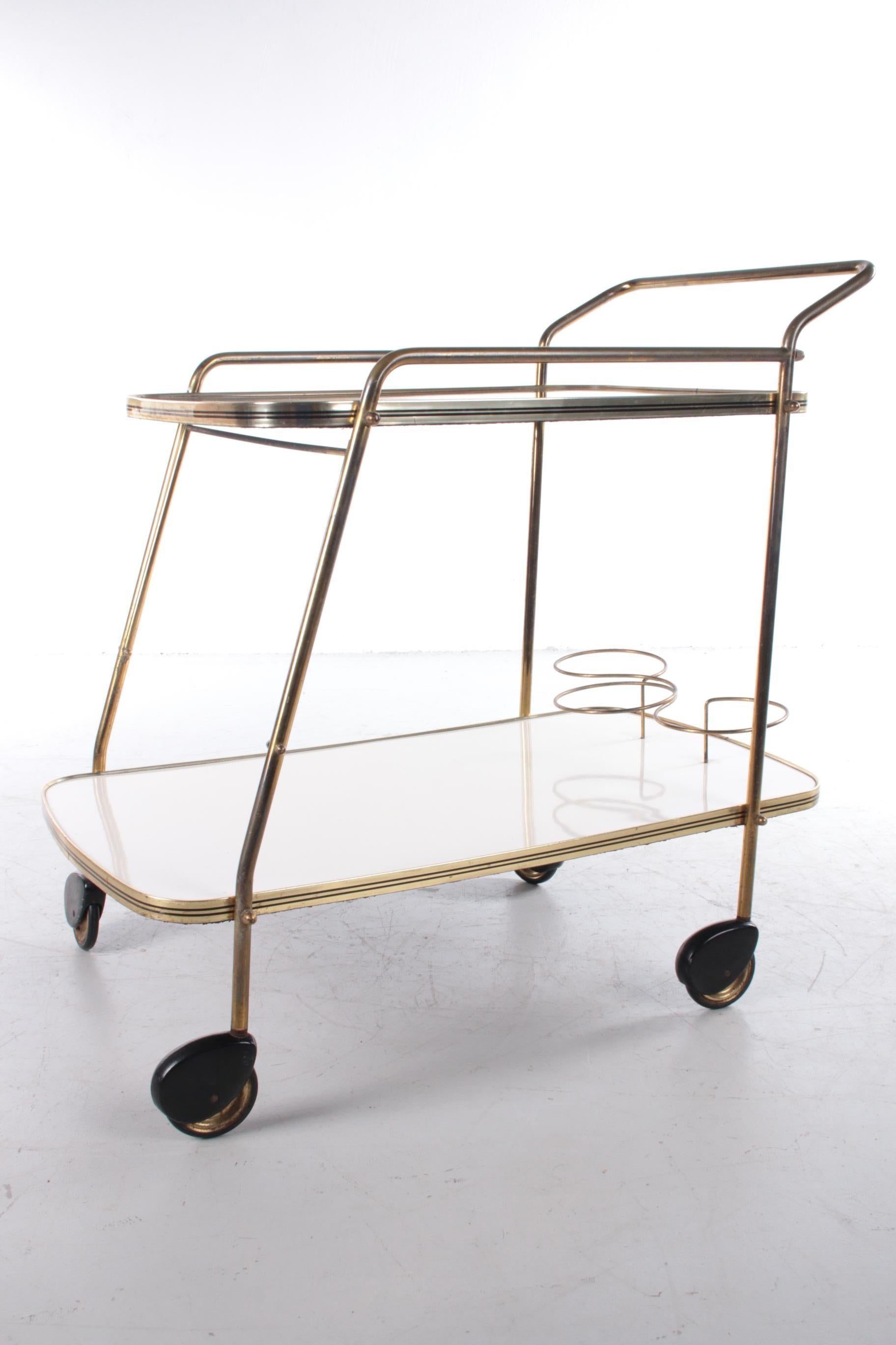 Mid-20th Century Vintage Trolley Tea Cart or Beautiful Bar Cart, 1960s