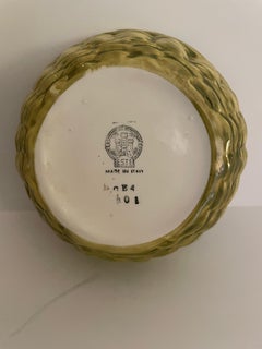 Vintage Trompe L'Oeil Basket of Eggs by Este, Italian Porcelain Art