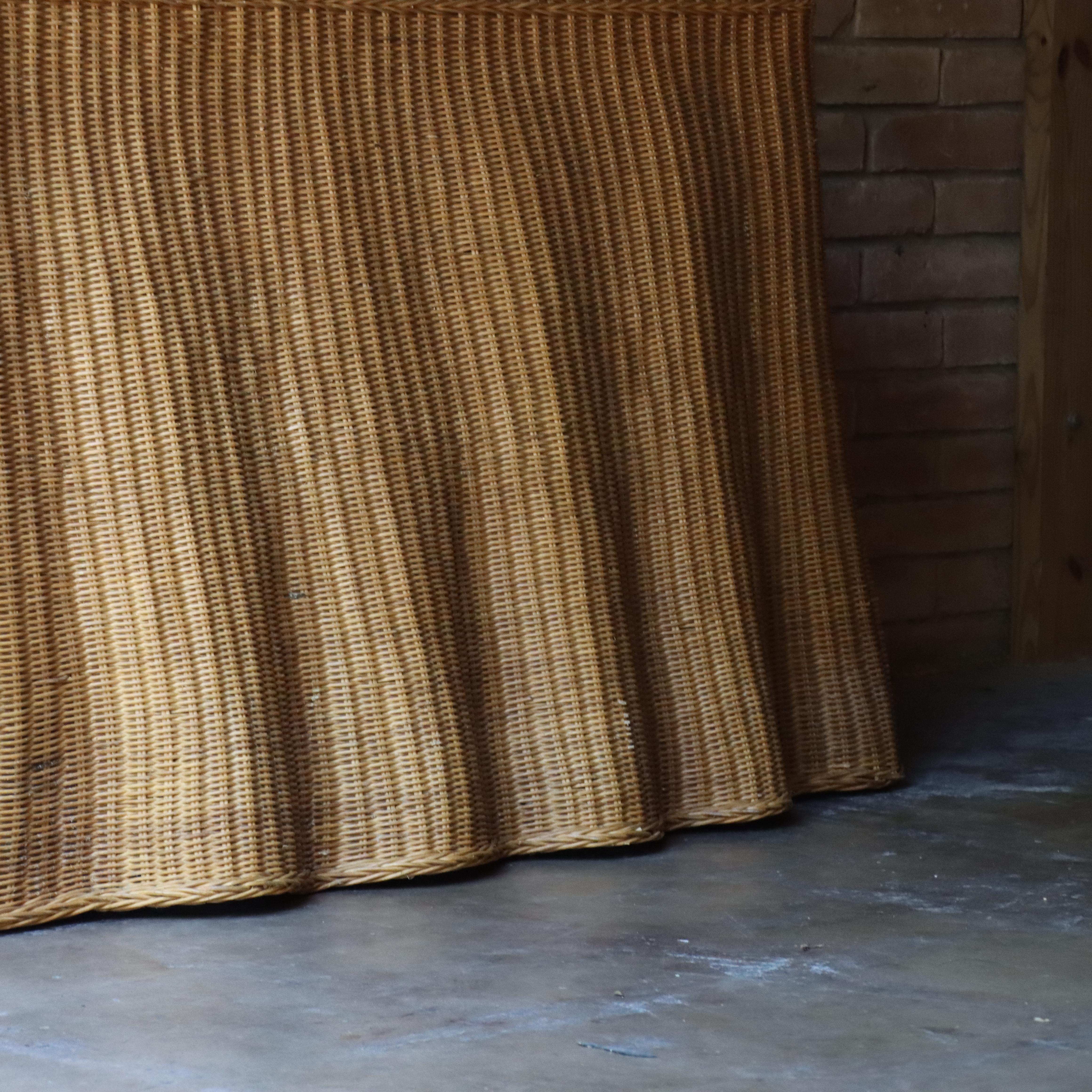 Vintage Trompe L'oeil 'Draped' Wicker Ghost Console Table 4