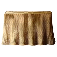 Vintage Trompe L'oeil 'Draped' Wicker Ghost Console Table