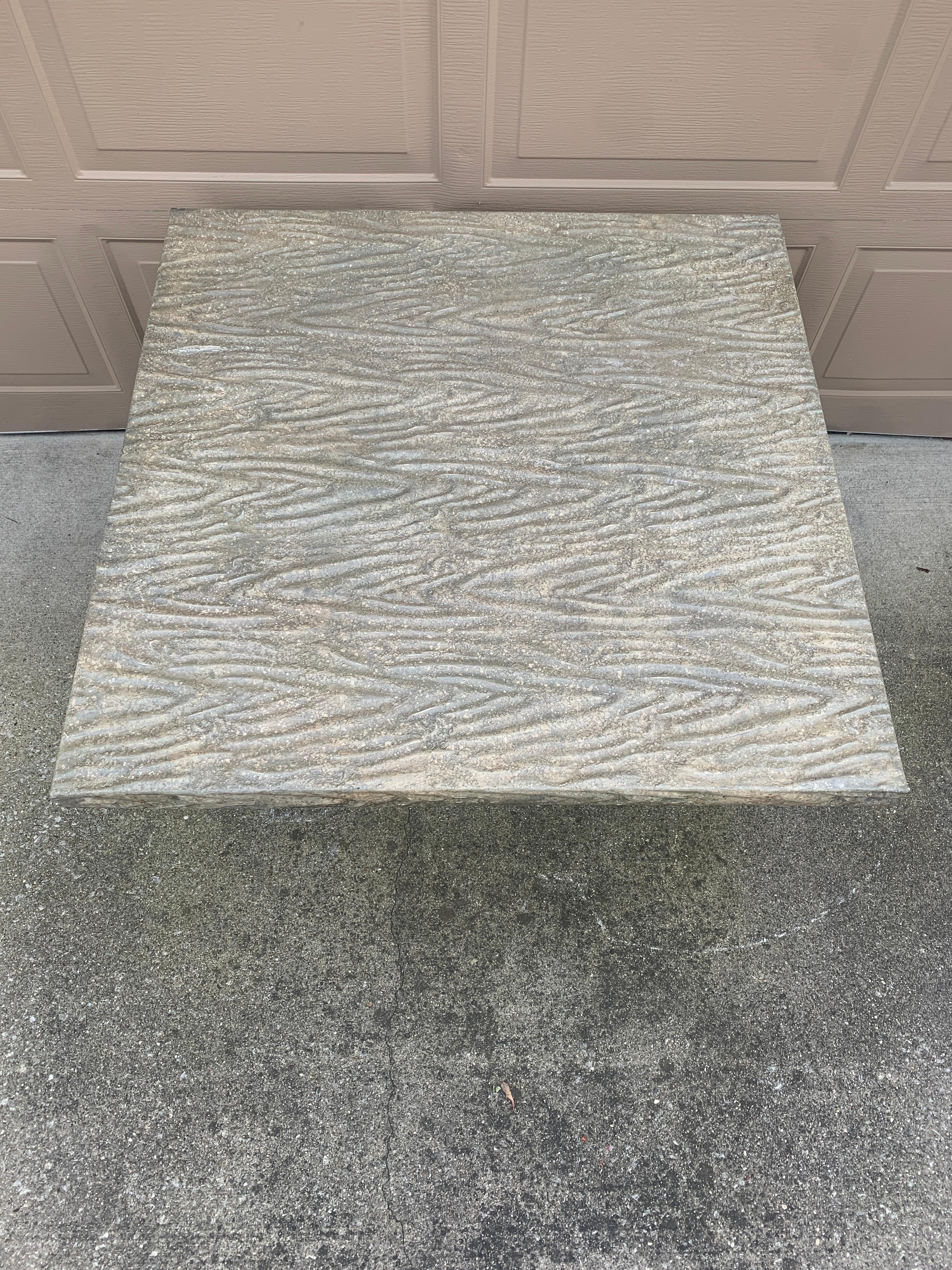 Vintage Trompe l'Oeil Faux Bois Tree Form Outdoor Dining Table 1
