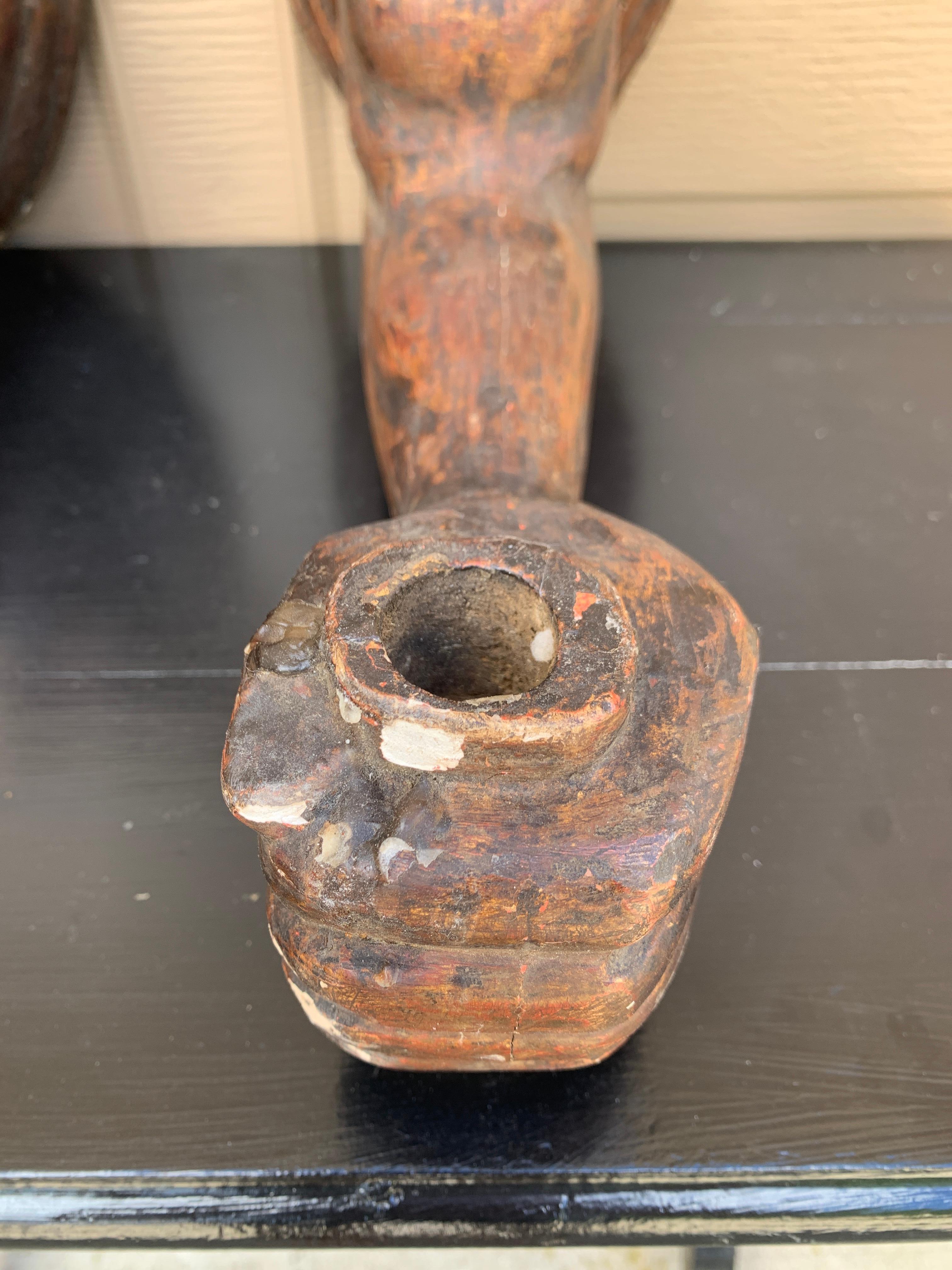 Vintage Trompe L'Oeil Plaster Arm Candle Sconces, Pair For Sale 3