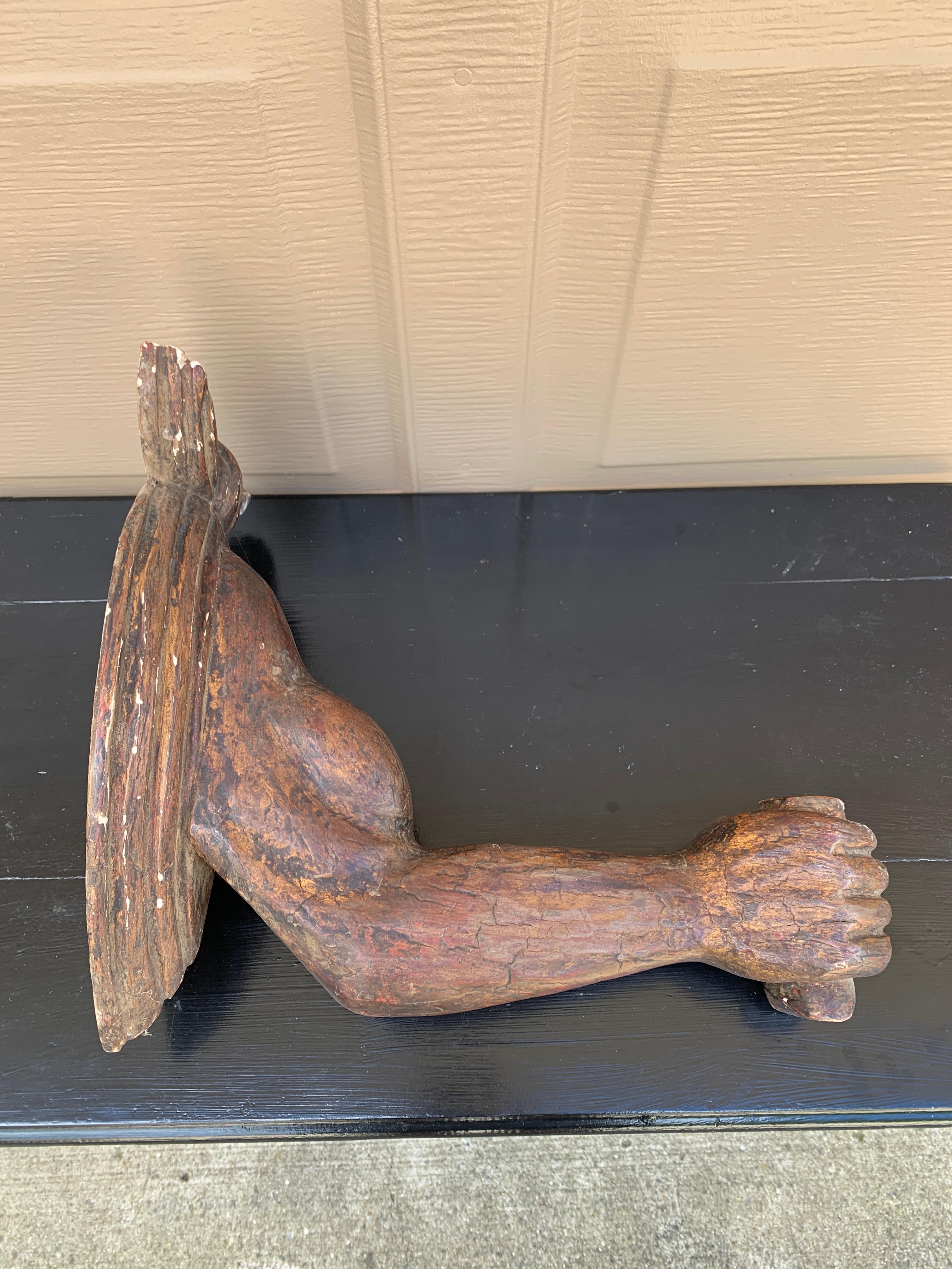 Vintage Trompe L'Oeil Plaster Arm Candle Sconces, Pair For Sale 5