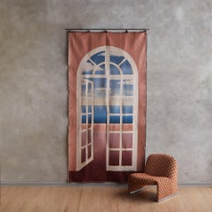 Vintage Trompe-l'œil Window Tapestry by Dominique Maraval