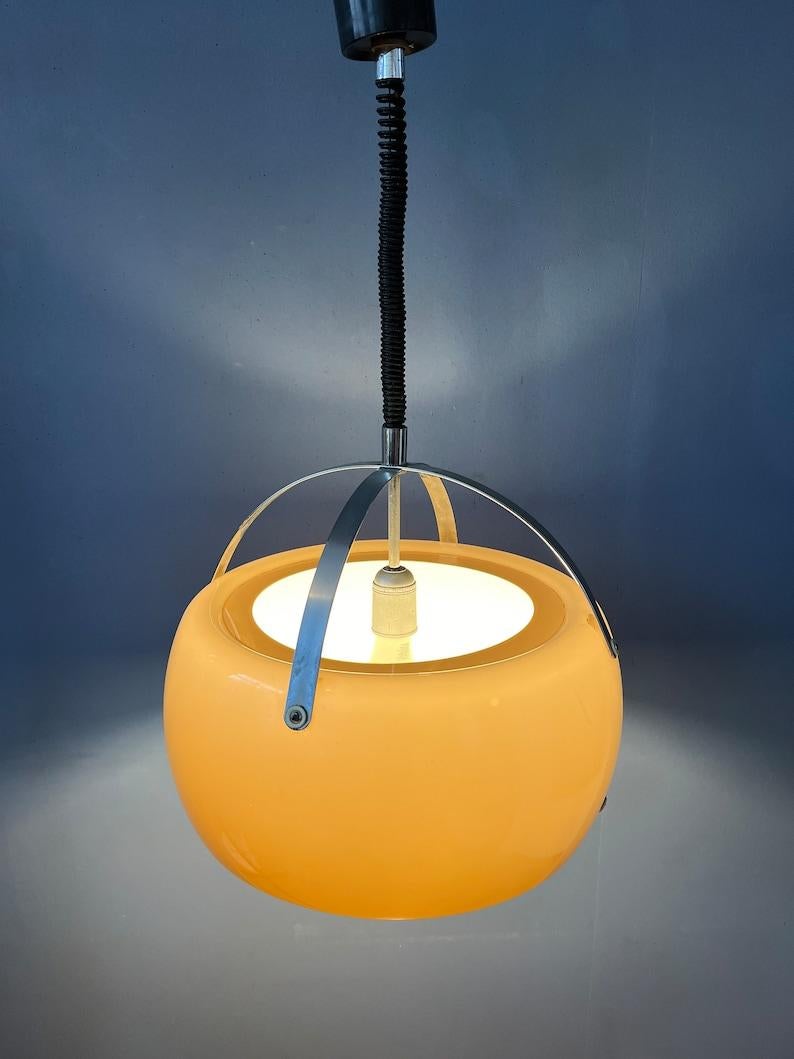 Vintage Tronconi Pendant Lamp Space Age Light Fixture, 1970s In Excellent Condition For Sale In ROTTERDAM, ZH