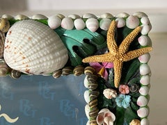 Vintage Tropical Coastal Photo Frame with Sea Shells