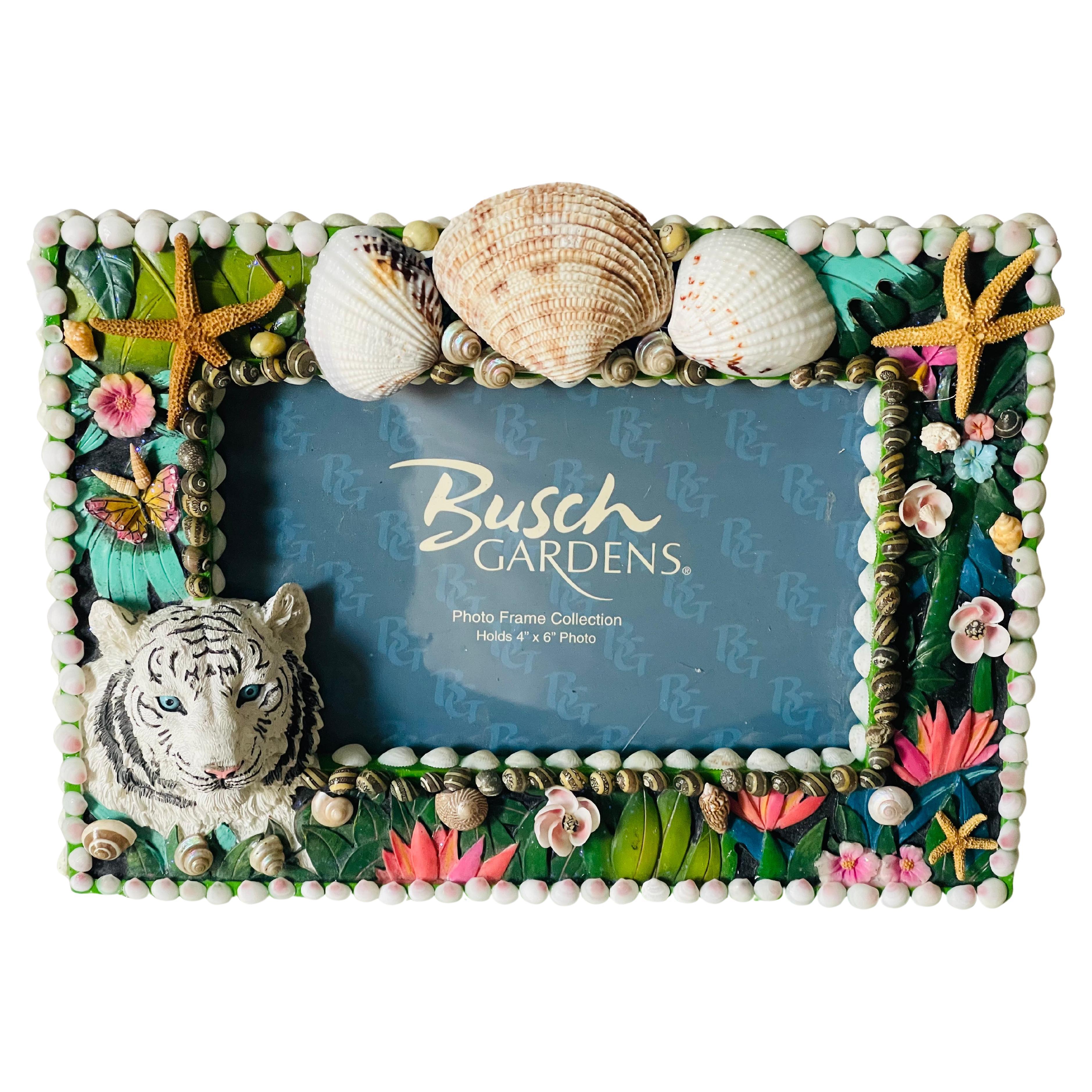 Vintage Tropical Coastal Photo Frame with Sea Shells