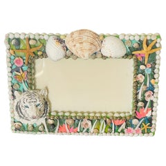Vintage Tropical Coastal Photo Frame with Sea Shells