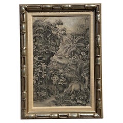 Antique Tropical Flora and Fauna Original Painting