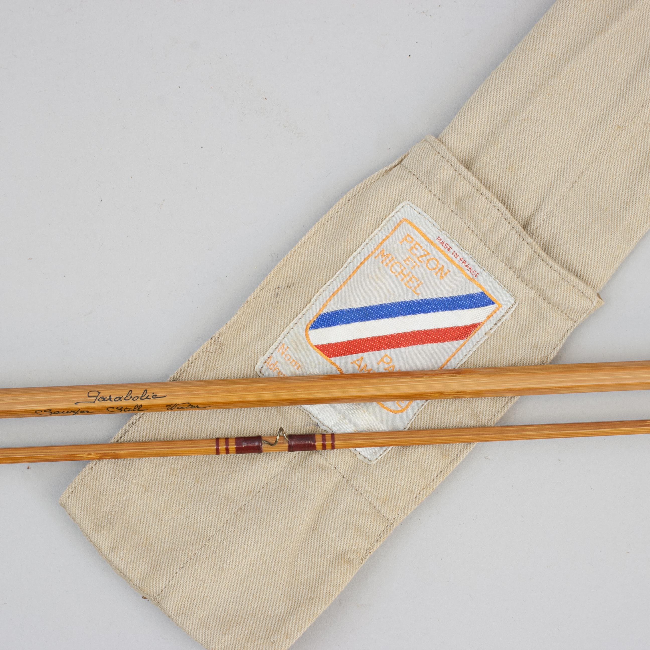 French Vintage Trout Fishing Fly Rod by Pezon Et Michel For Sale