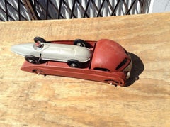 Vintage Truck with Racecar Toy