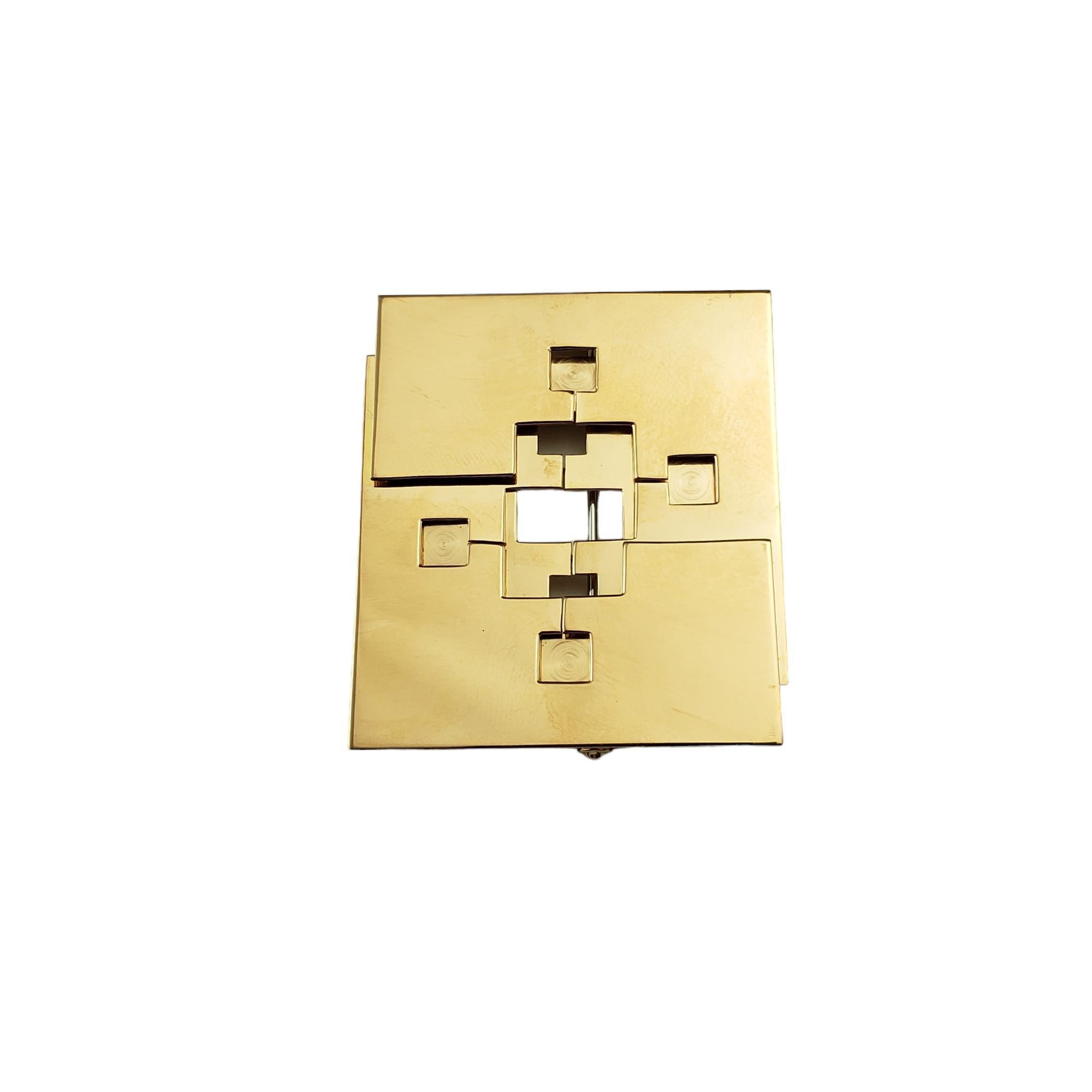 Broche geométrico modernista Trudel vintage de oro amarillo de 18 quilates #17759 Moderno en venta