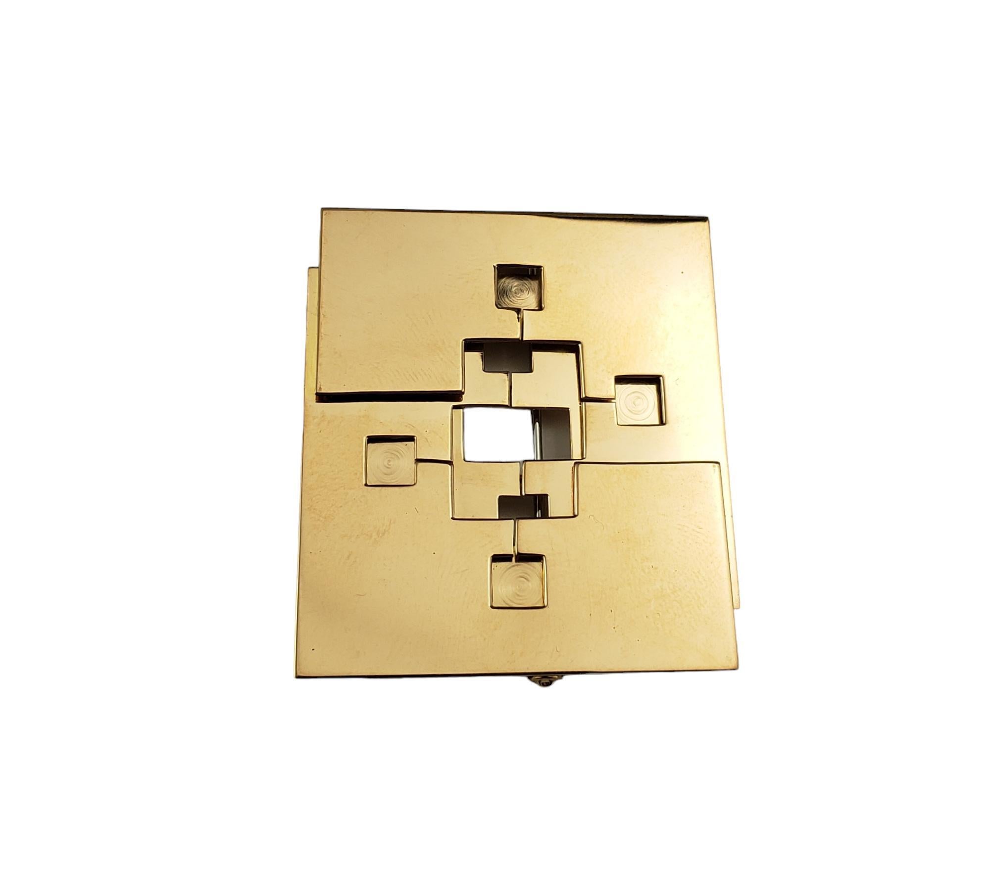 Broche geométrico modernista Trudel vintage de oro amarillo de 18 quilates #17759 en Bueno estado para la venta en Washington Depot, CT