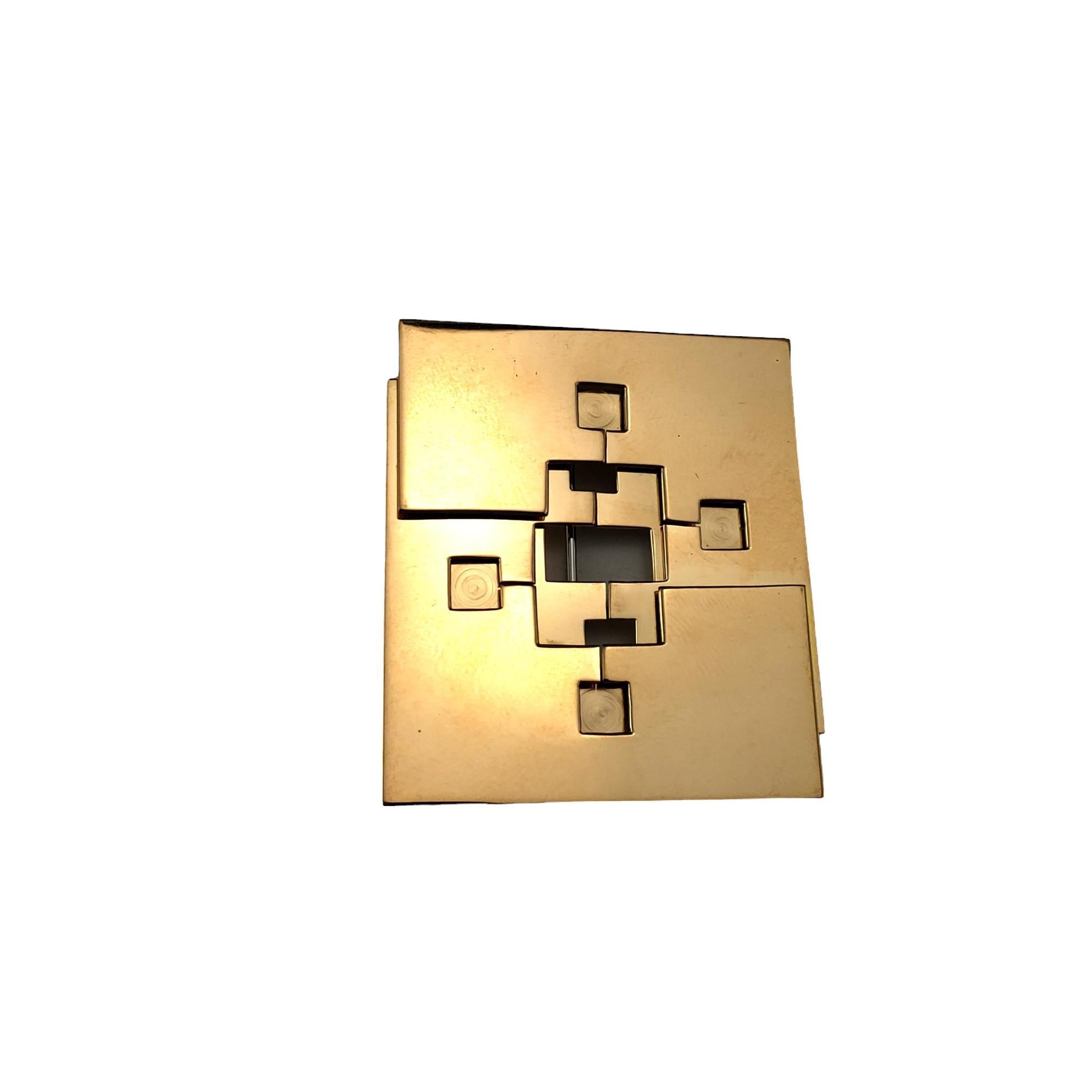 De las mujeres Broche geométrico modernista Trudel vintage de oro amarillo de 18 quilates #17759 en venta
