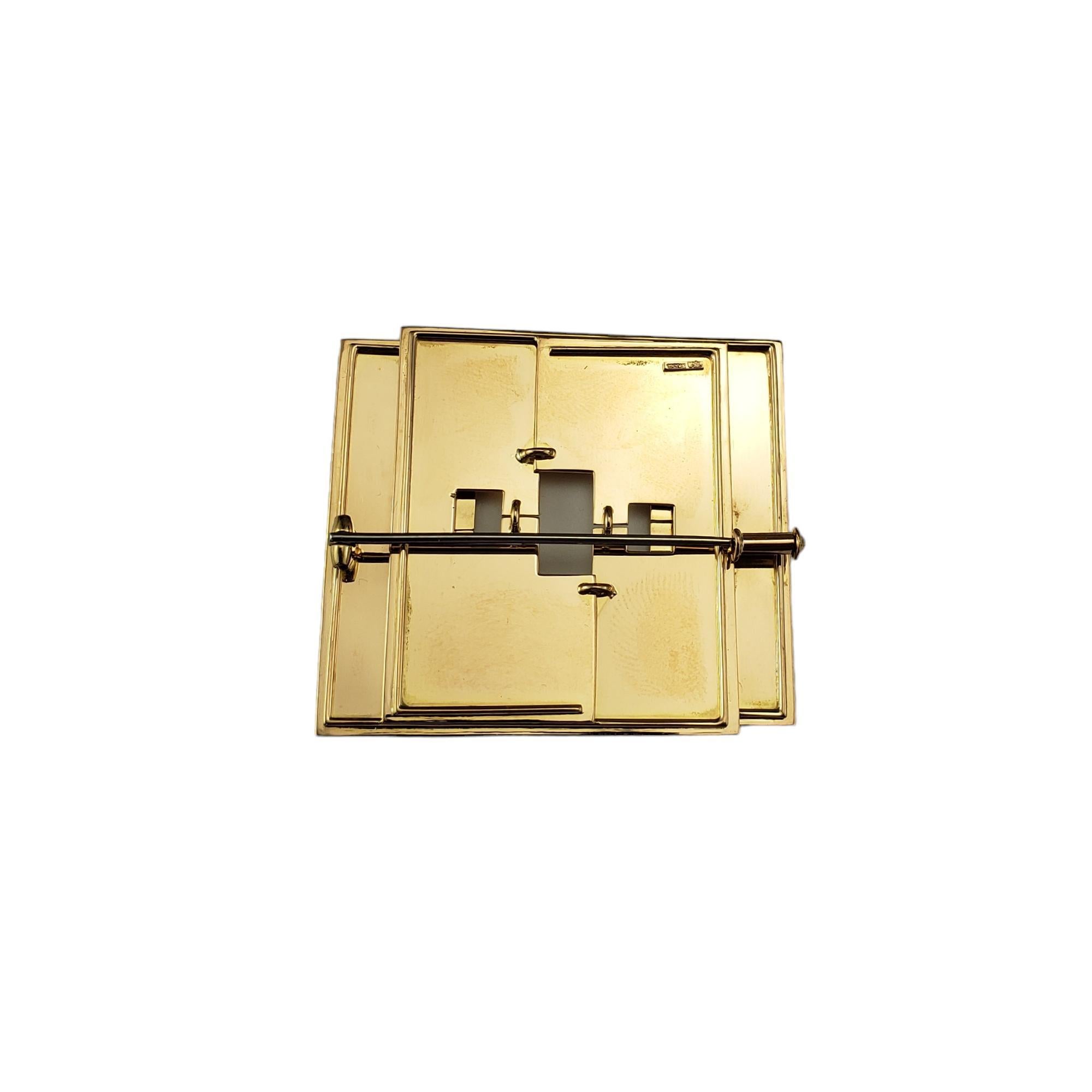 Broche geométrico modernista Trudel vintage de oro amarillo de 18 quilates #17759 en venta 1