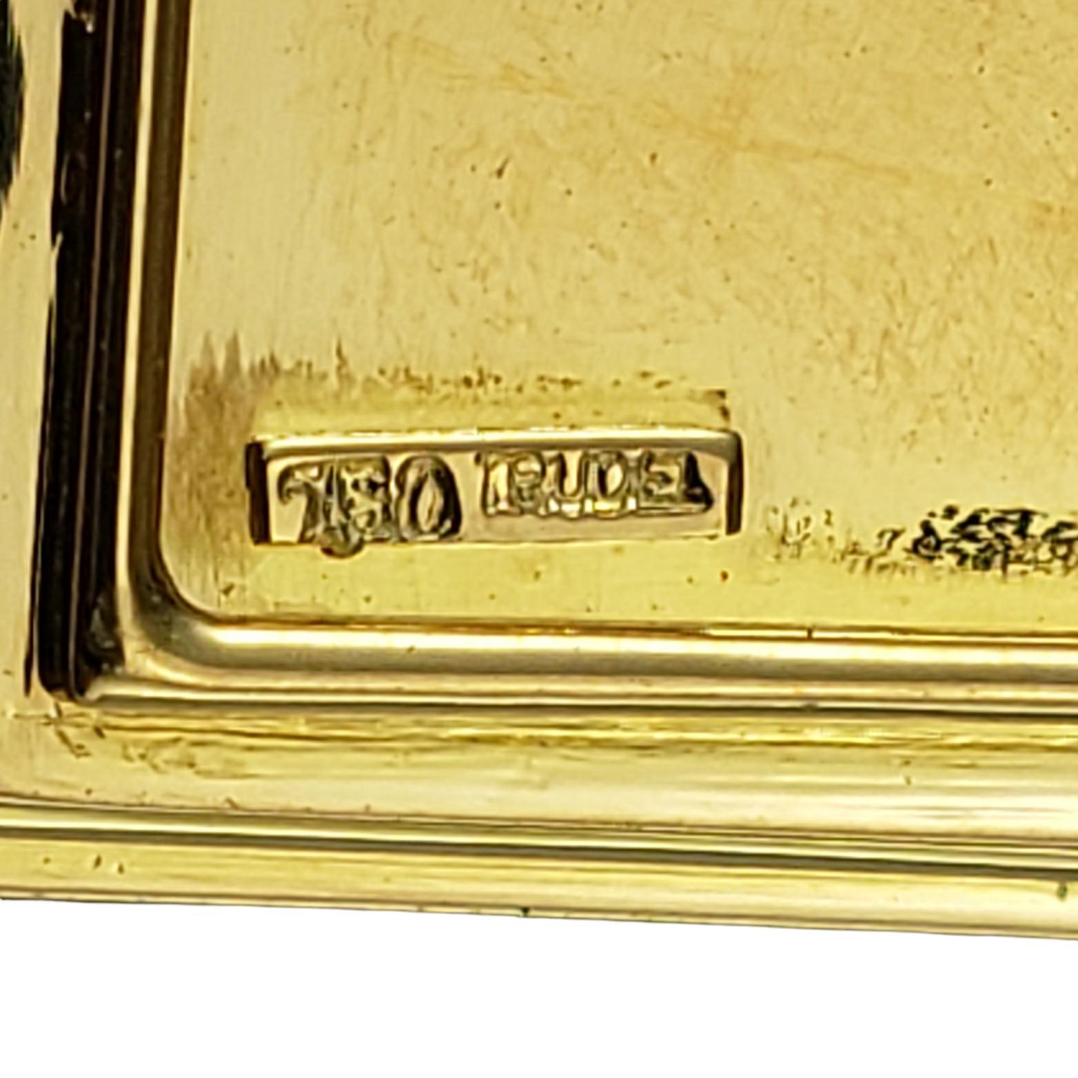 Broche geométrico modernista Trudel vintage de oro amarillo de 18 quilates #17759 en venta 2