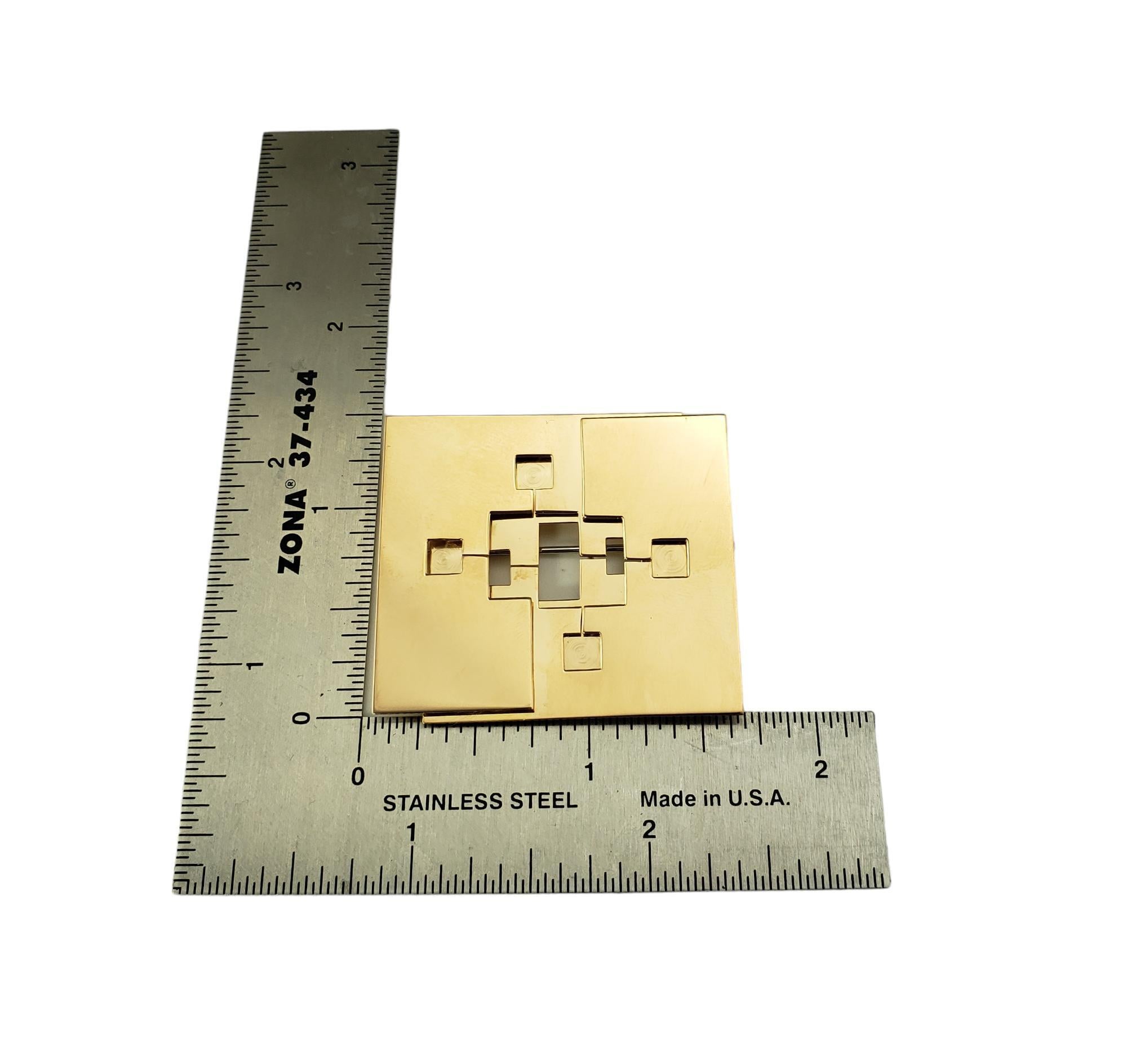 Broche geométrico modernista Trudel vintage de oro amarillo de 18 quilates #17759 en venta 3
