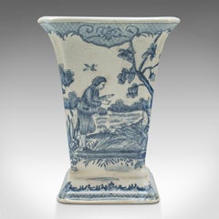 Vintage Trumpet Vase, Chinese, Ceramic, Flower Sleeve, European Romantic Taste