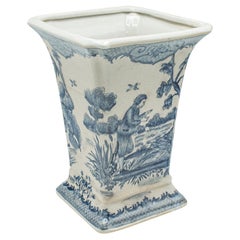 Vase trompette chinois, céramique, manches à fleurs, goût romantique européen