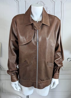 Vintage Trussardi Soft Calf Leather Bomber