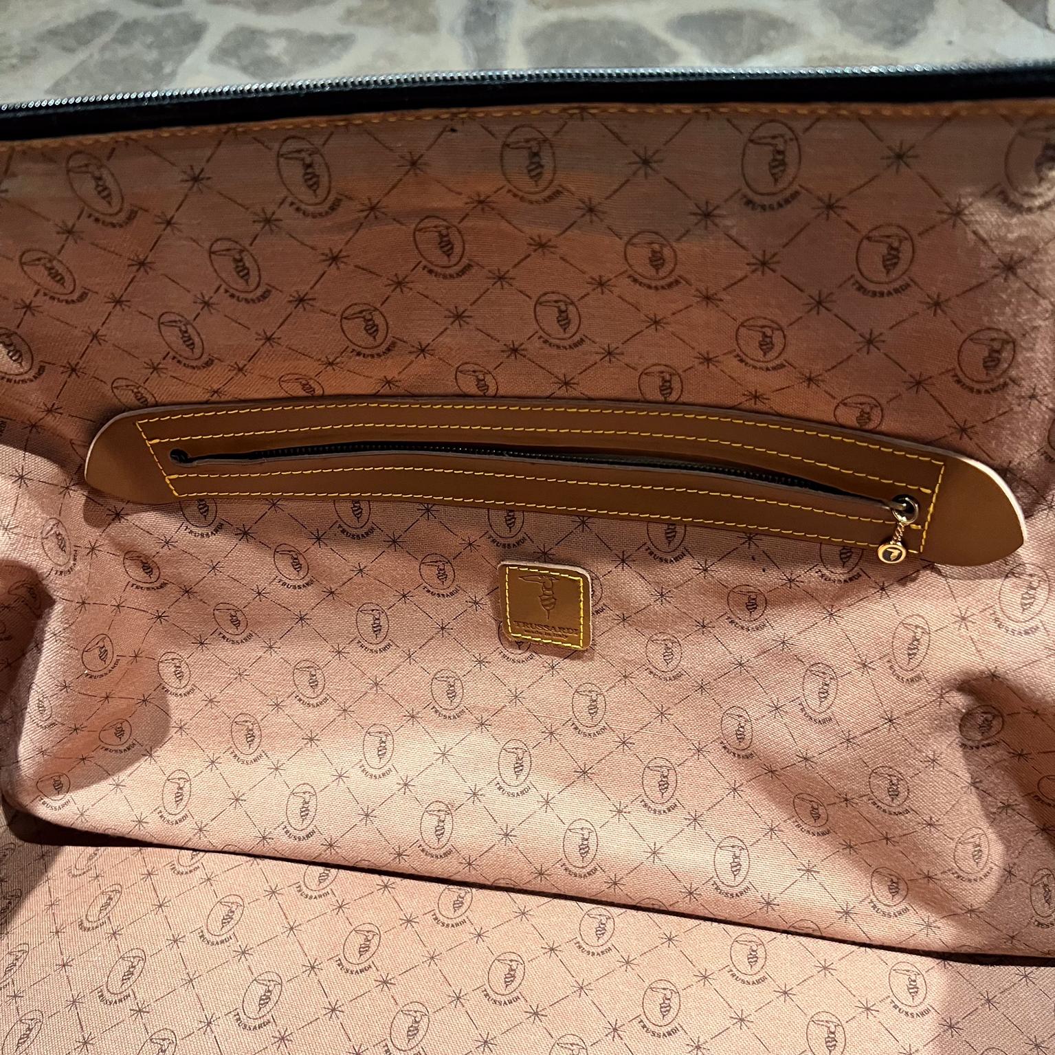 Vintage Trussardi Travel Bag Tote Duffel For Sale 3