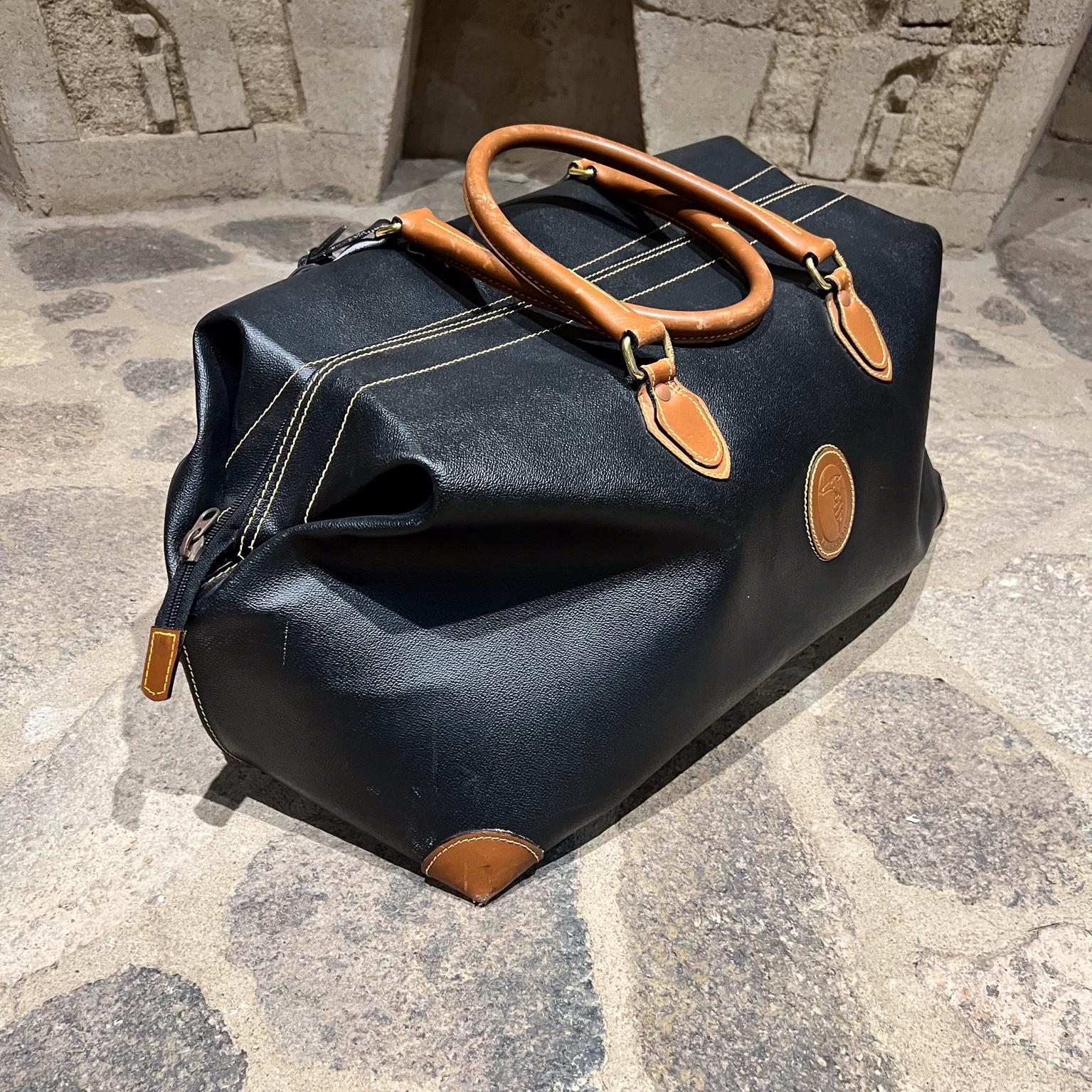Leather Vintage Trussardi Travel Bag Tote Duffel For Sale