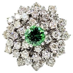 Vintage Tsavorit Granat
Diamant Cocktail Ring in 14k