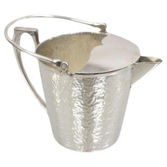 Retro T&T Hand Hammered Silver Plated Art Deco Small Watering Can Pitcher