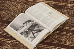 Vintage Tuareg Mat, Rich Brown with Gold Tribal Geometric Patterns - Rug & Kilim