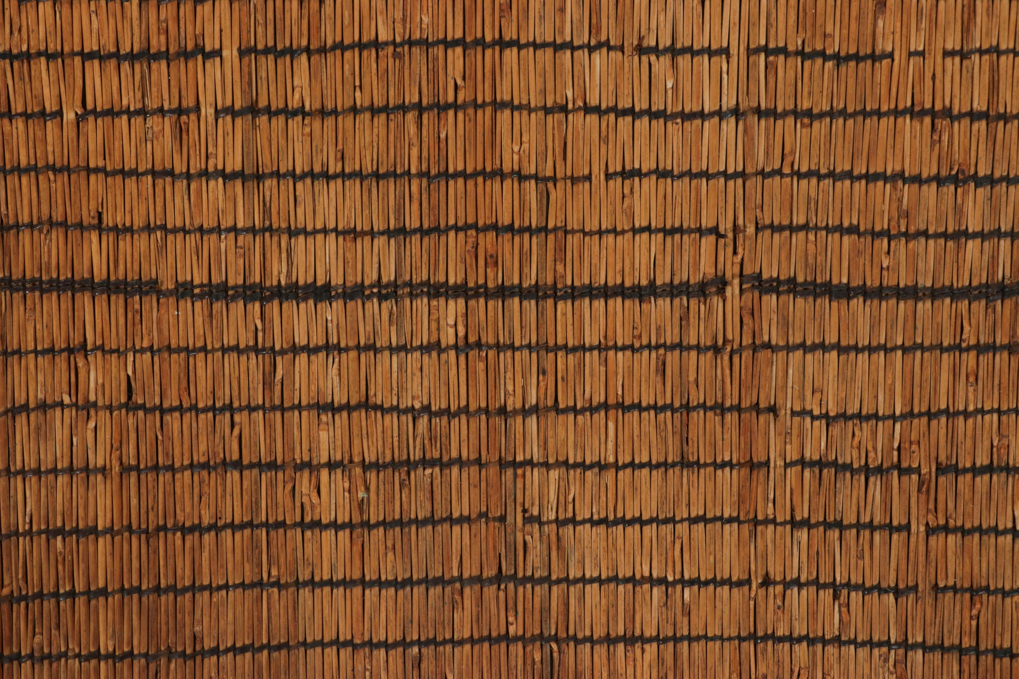 Tribale Tappeto Tuareg vintage, bronzo luminoso con strisce marroni - Rug & Kilim in vendita