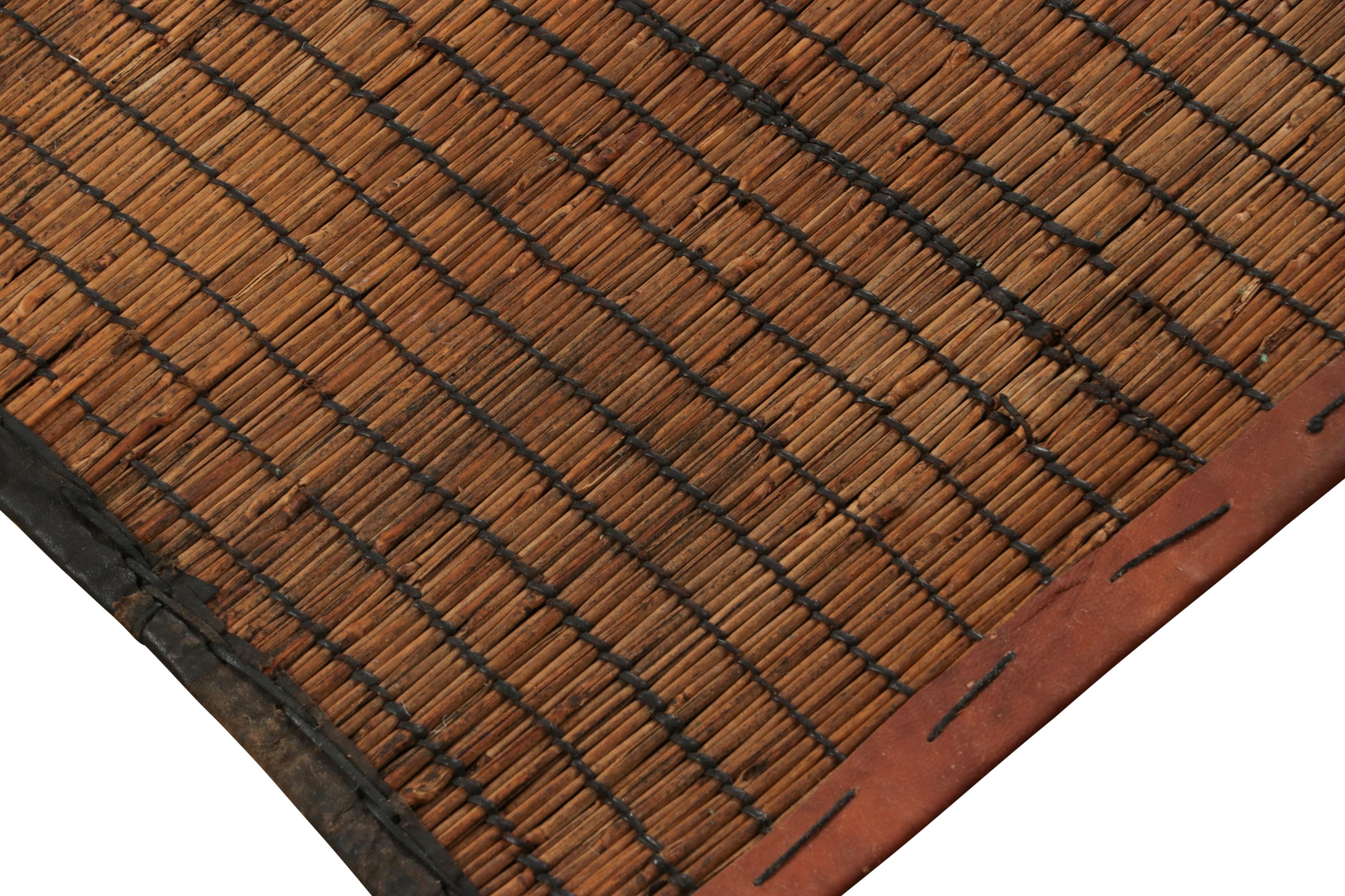 Tappeto Tuareg vintage, bronzo luminoso con strisce marroni - Rug & Kilim In condizioni buone in vendita a Long Island City, NY