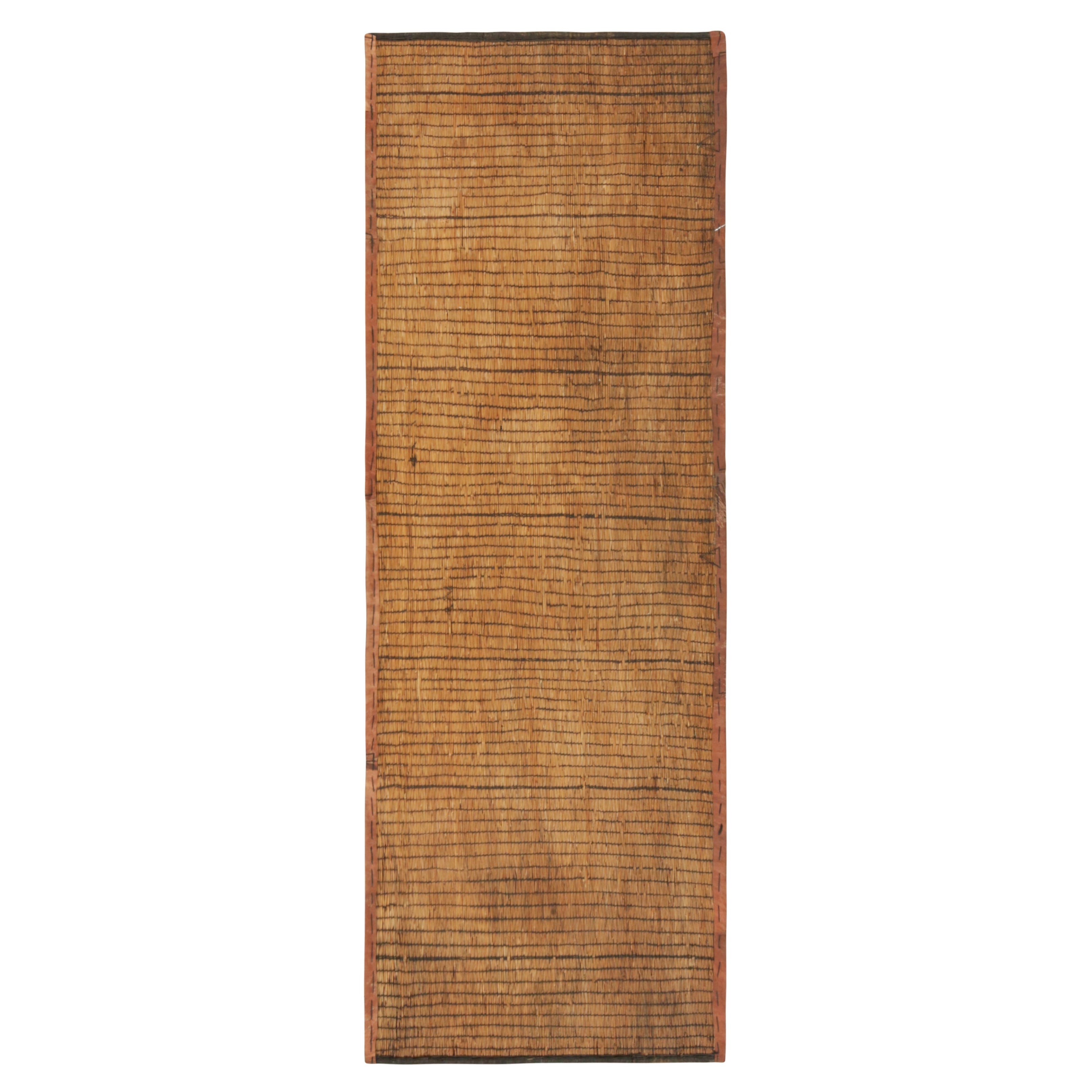 Tappeto Tuareg vintage, bronzo luminoso con strisce marroni - Rug & Kilim in vendita