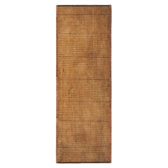 Vintage Tuareg Matte Läufer, Lumin Bronze mit reichen braunen Streifen - Rug & Kilim