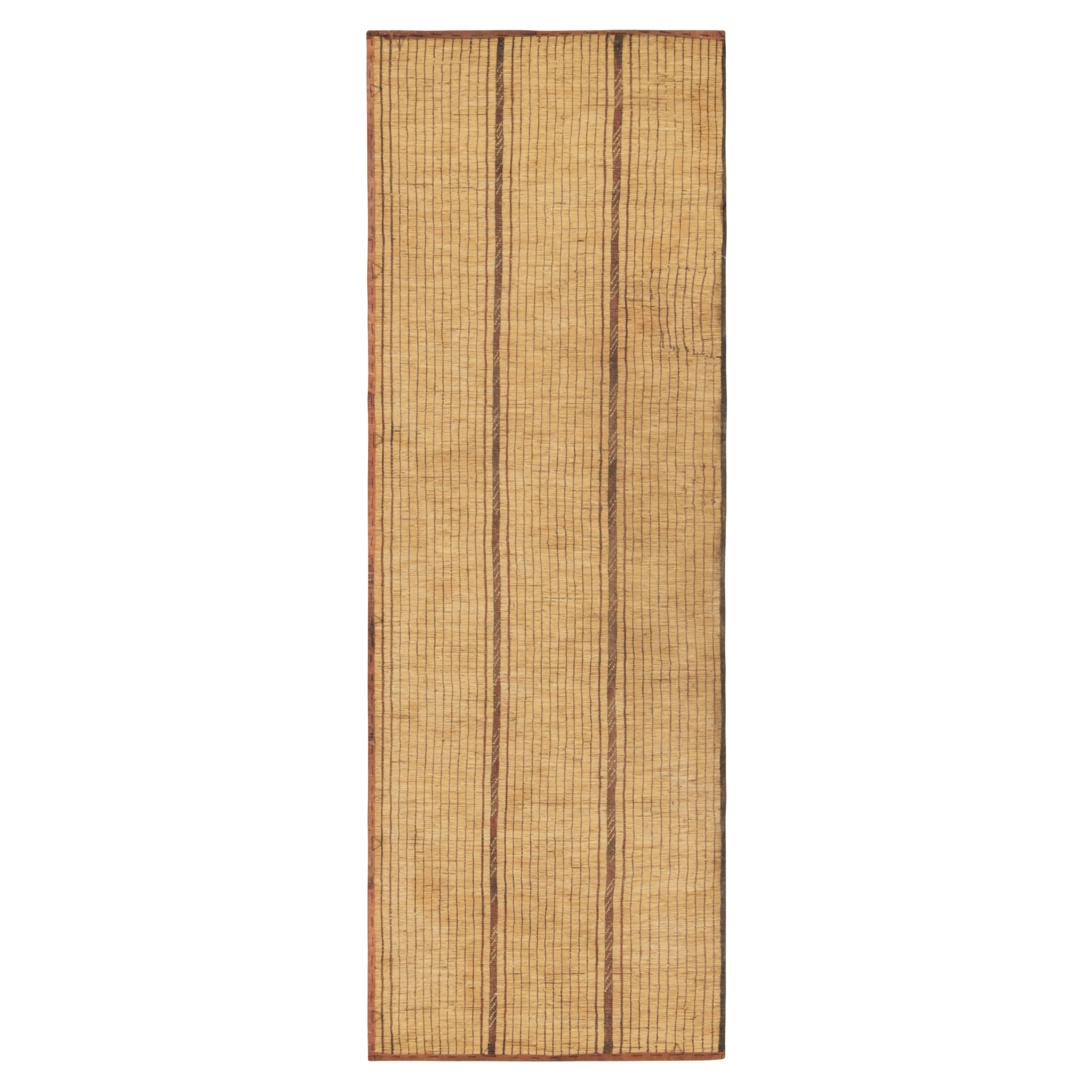 Schwedischer Vintage-Teppich Rya, grau mit skandinavischen Blattblüten - Rug & Kilim