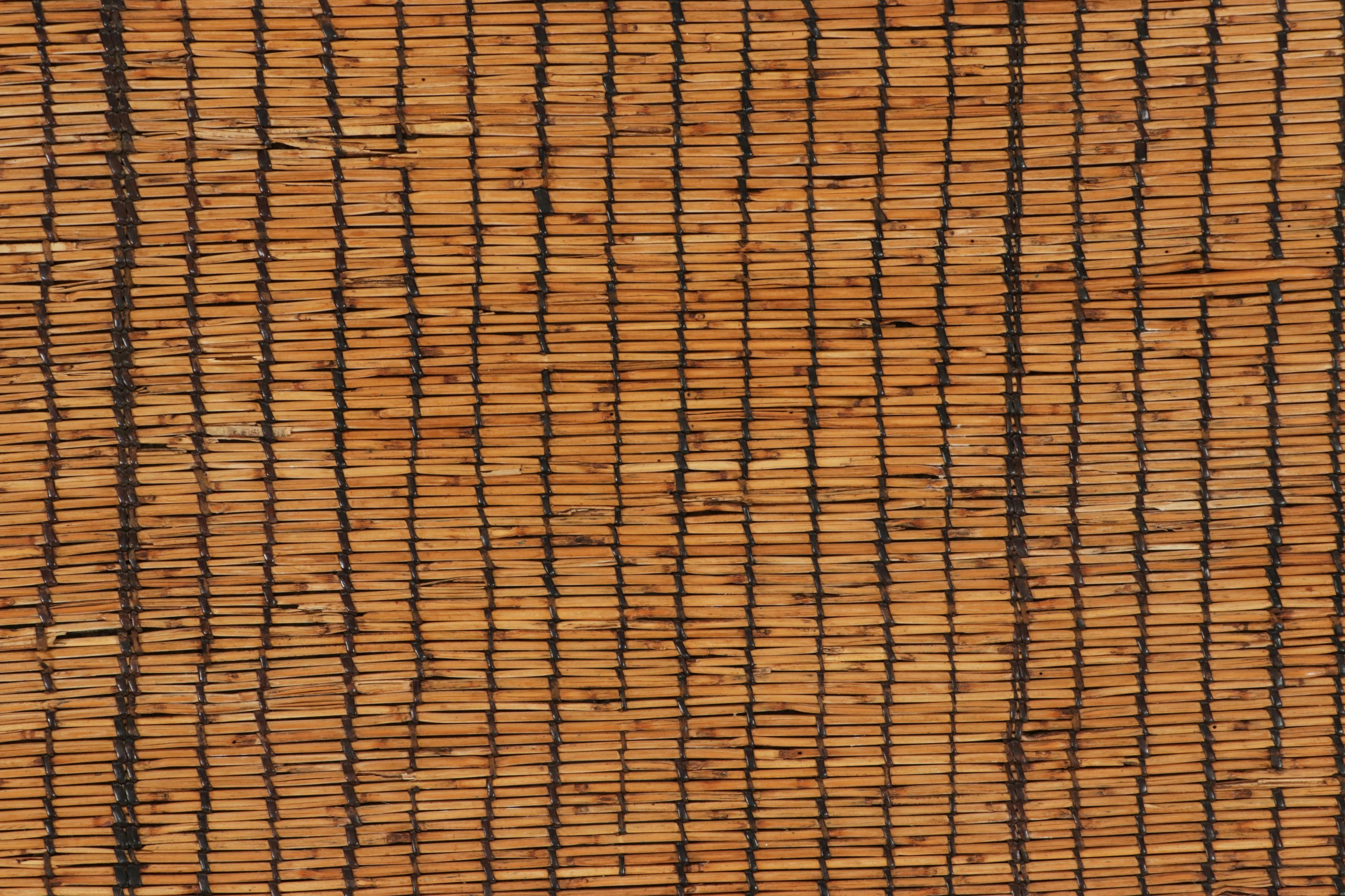 Vintage Tuareg Matte Läufer, warm und reich Gold und Braun Streifen - Rug & Kilim (Stammeskunst) im Angebot