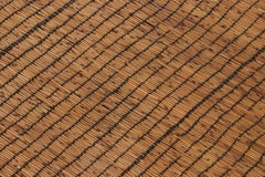 Vintage Tuareg Mat Runner, Warm Beige with Rich Brown Stripes - Rug & Kilim