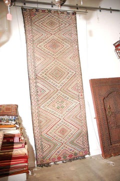 1960s Vintage Tuareg Moroccan Tribal Runner Rug