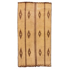 Retro Tuareg Rug with Brown Diamond Designs