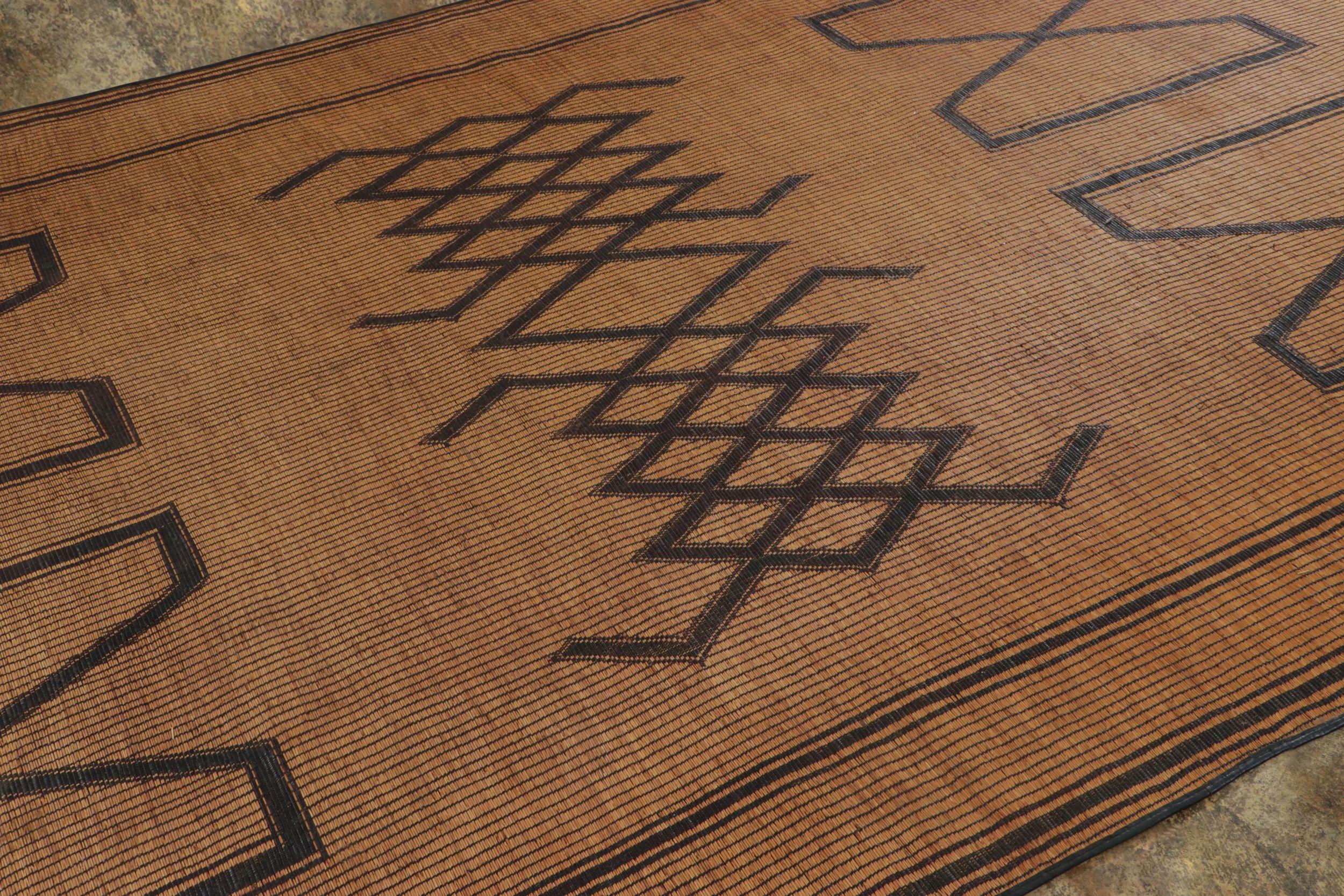 Vintage Tuareg Runner Mat, Beige Bold Tribal Geometric Patterns - Rug ...