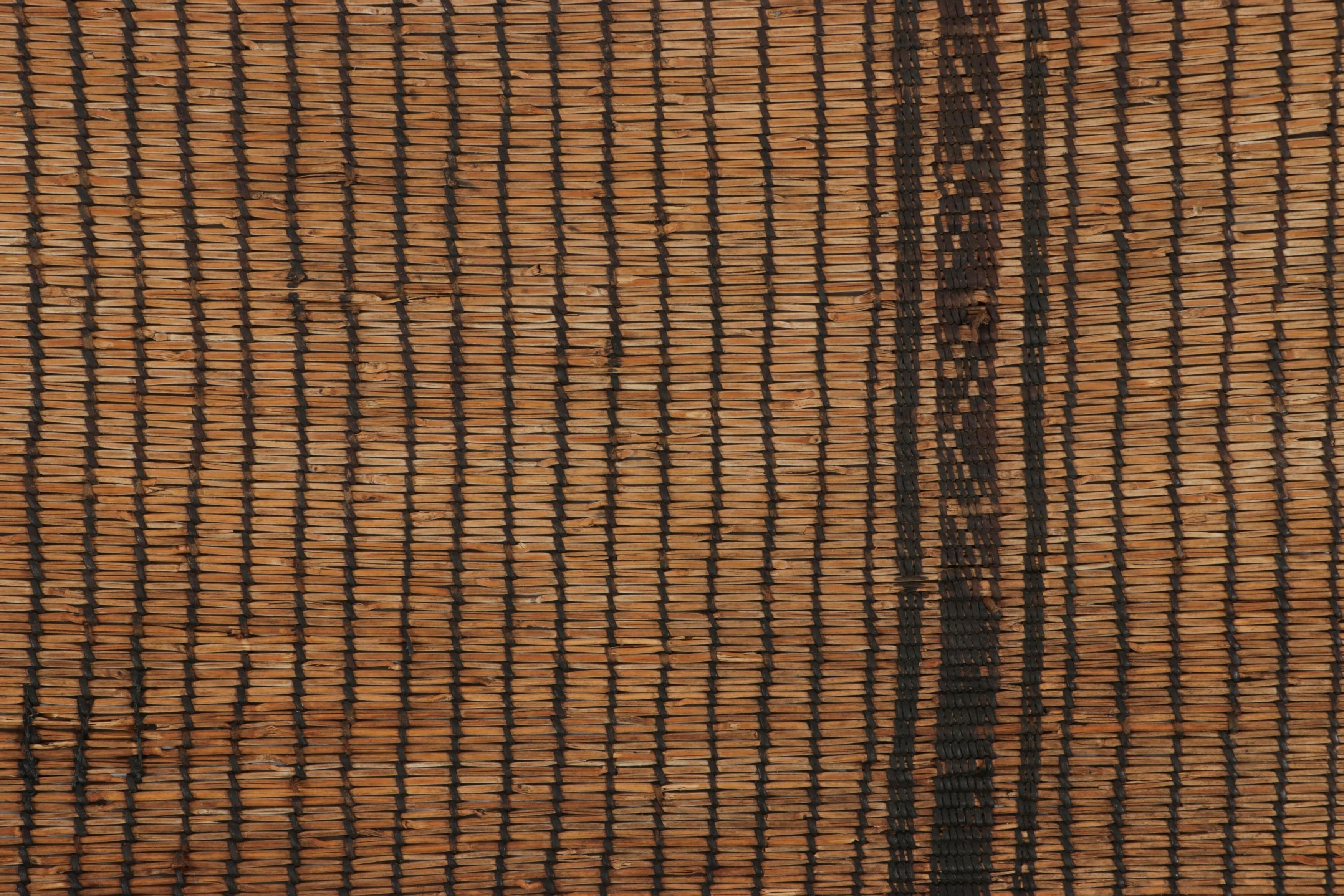 Mauritano Tappeto Tuareg vintage, a righe marroni e beige - Rug & Kilim in vendita
