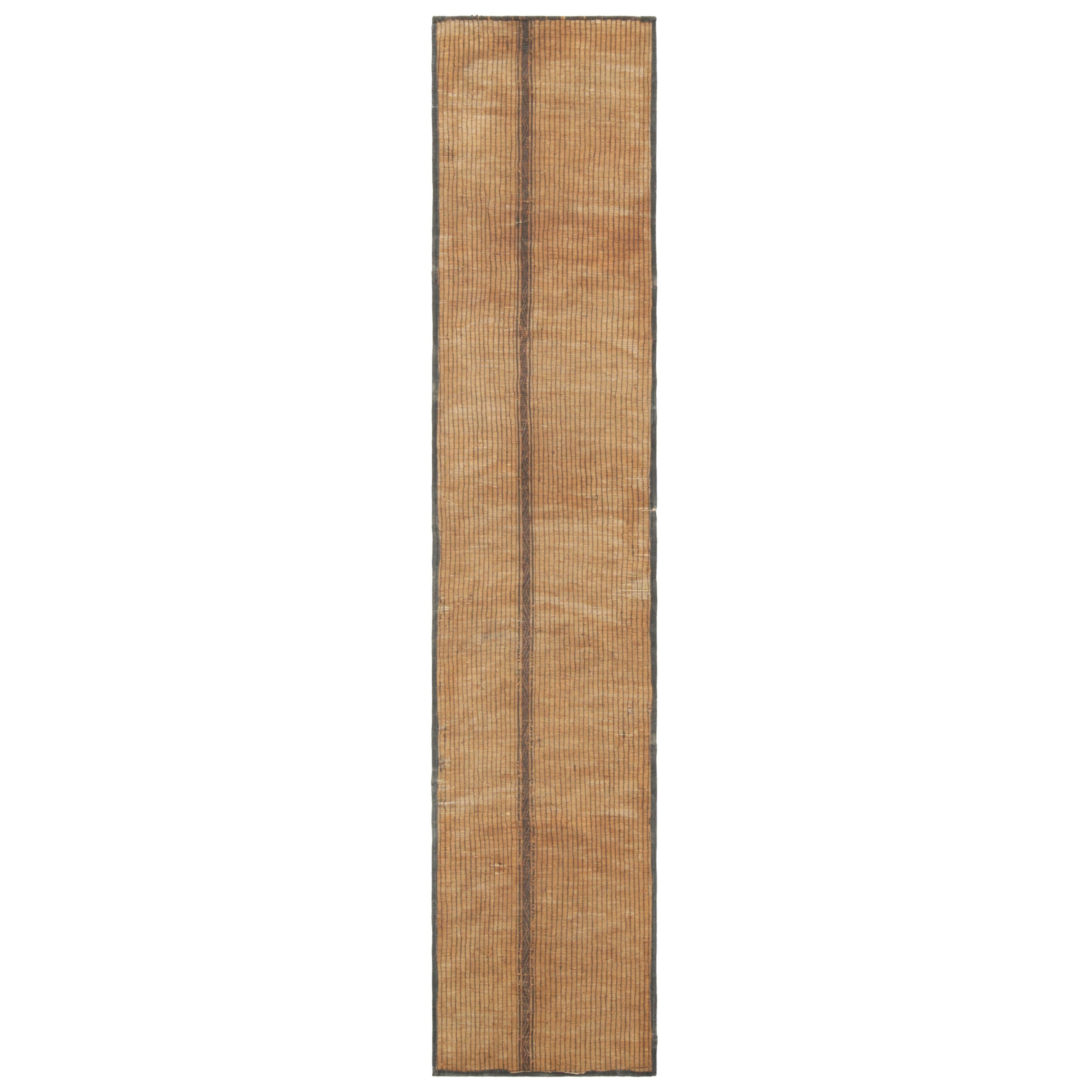 Tappeto Tuareg vintage, a righe marroni e beige - Rug & Kilim in vendita