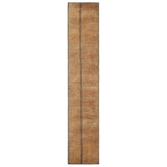 Tappeto Tuareg vintage, a righe marroni e beige - Rug & Kilim