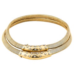 Vintage Tubogas Collar Diamond Necklace