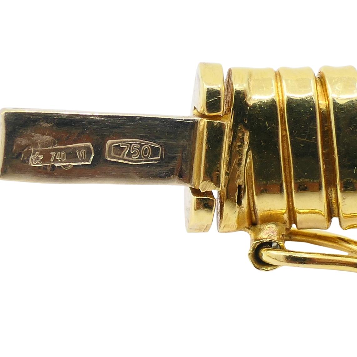 Vintage Tubogas Necklace 18k Gold Estate Jewelry For Sale 2