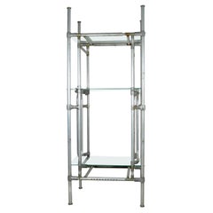 Vintage Tubular Aluminum Industrial Shelving or Étagère