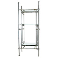 Used Tubular Aluminum Industrial Shelving or Étagère