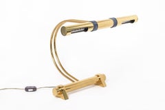 Lámpara de sobremesa vintage de latón tubular de Casella Lighting, años 70