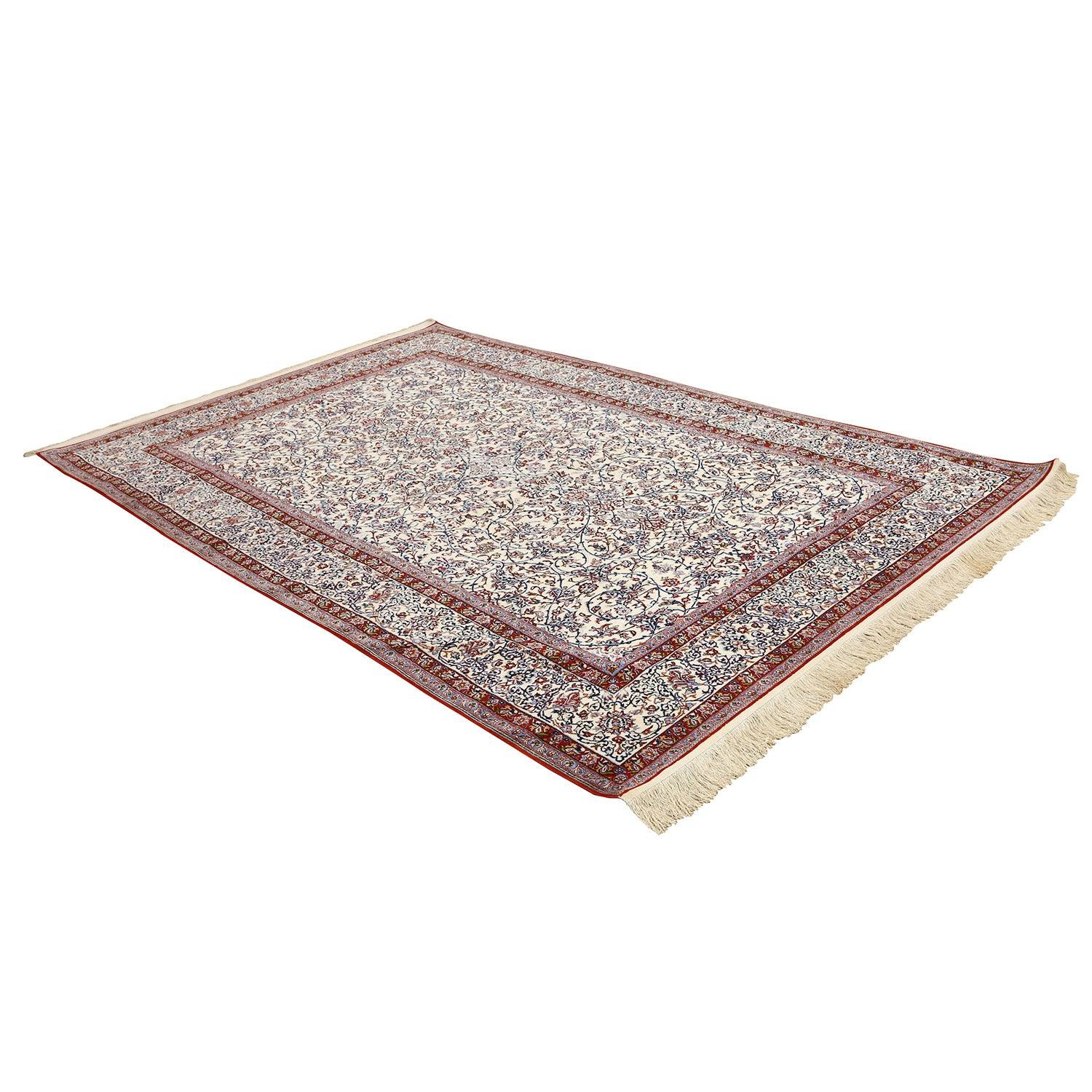 Persiano Tappeto Vintage Tudeshk in lana e seta - Dimensioni: 9'0x5'11 in vendita