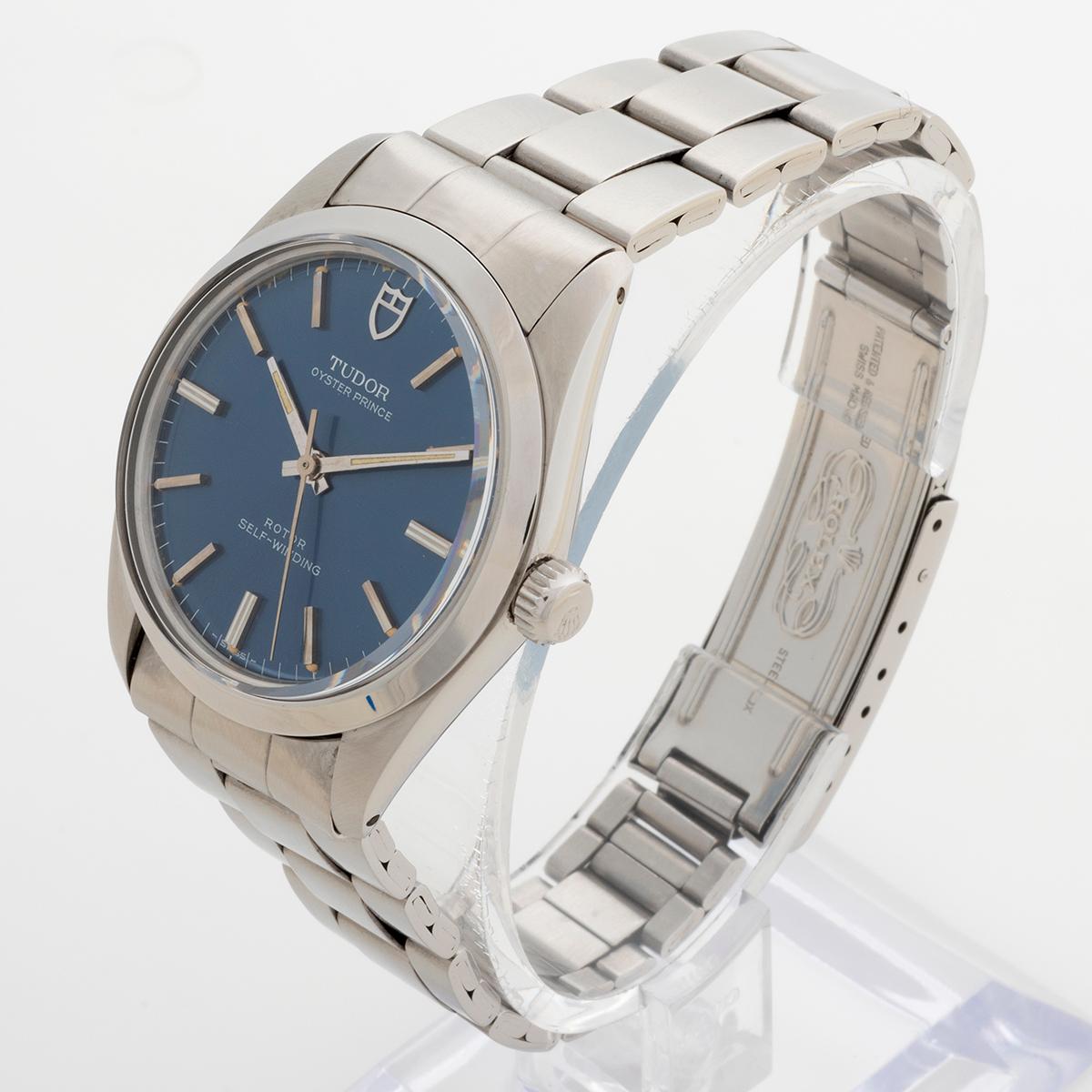 Vintage Tudor Oyster Prince Ref 7995 / 0. Seltenes blaues Denim-Zifferblatt. Ca. 1969. im Zustand „Hervorragend“ in Canterbury, England