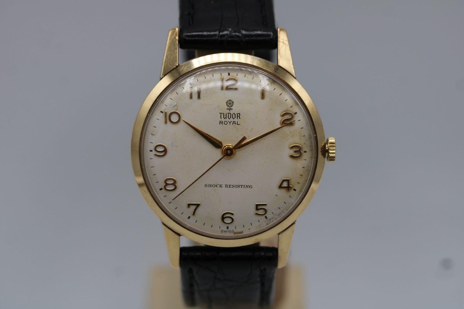 Vintage Tudor Royal - 1960er Jahre 9ct Gold Handaufzug Uhr im Zustand „Gut“ im Angebot in London, GB
